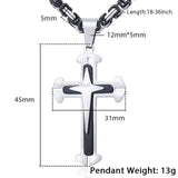 PREMIUM GOLD STAINLESS STEEL CROSS NECKLACE